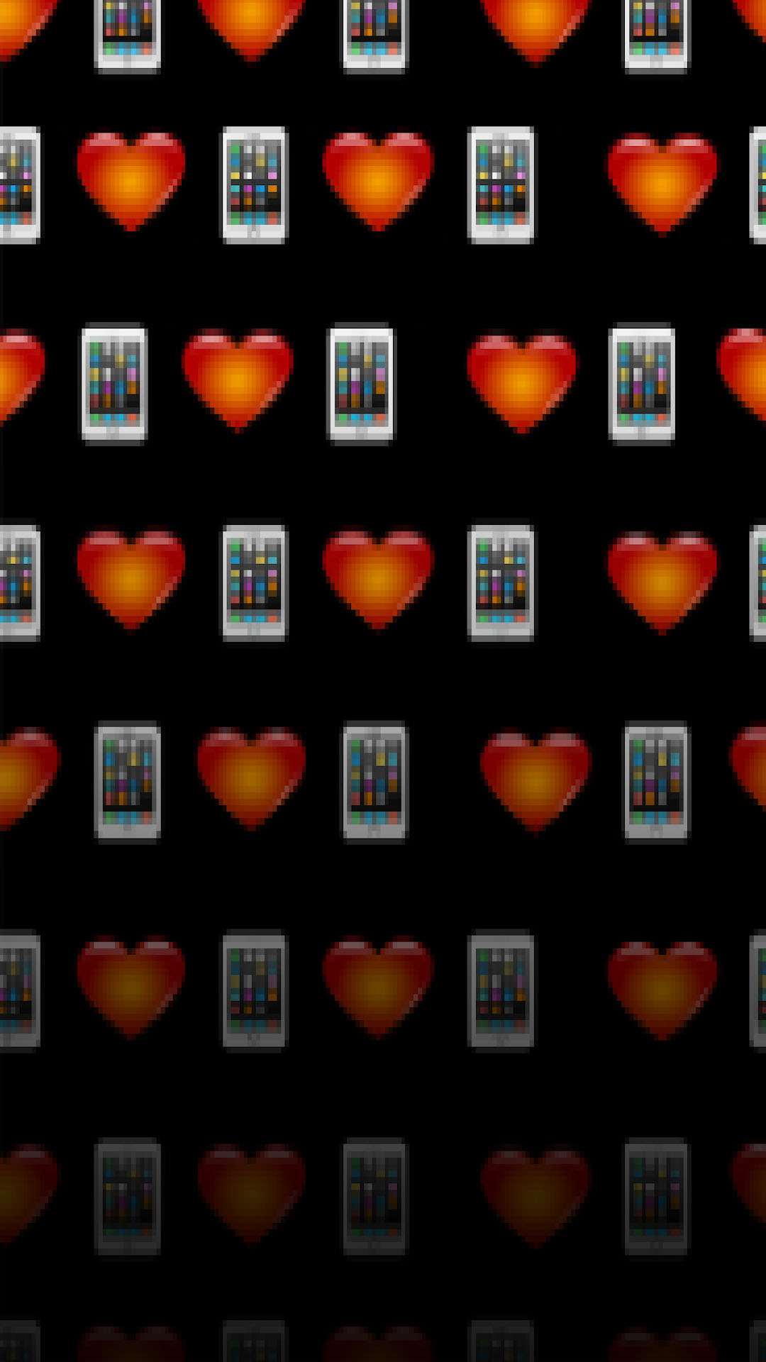 Hartjes en telefoon emoji