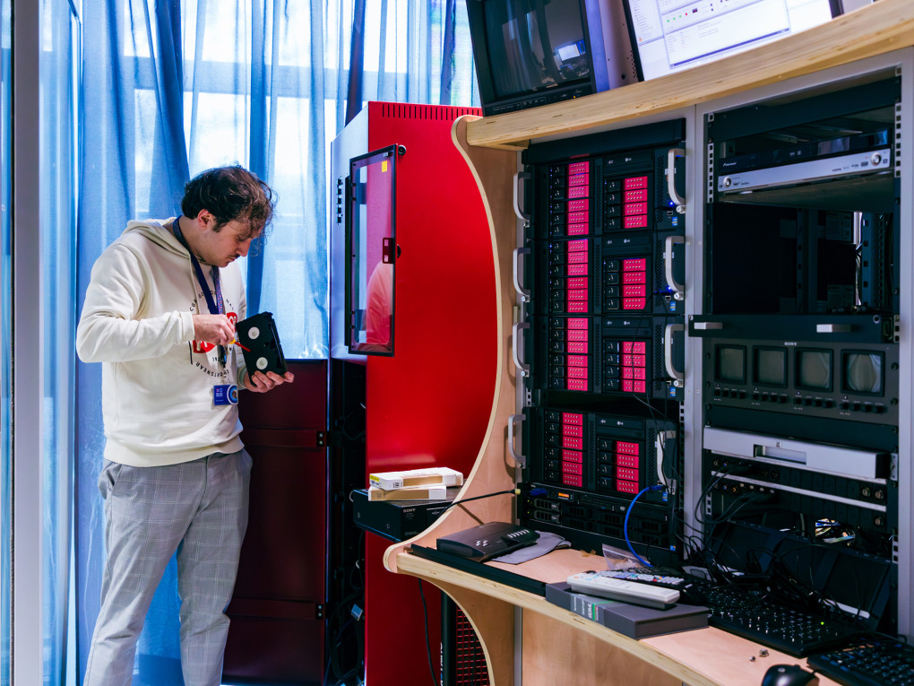 Photo of our digitization process
