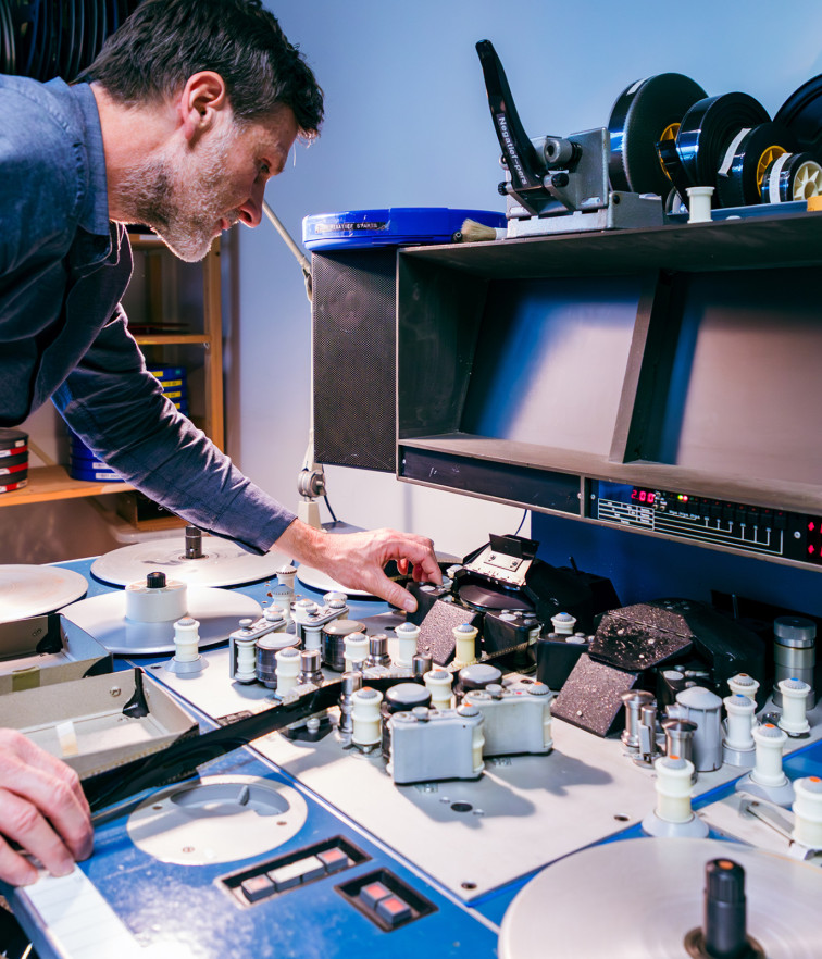 Photo of an editing table