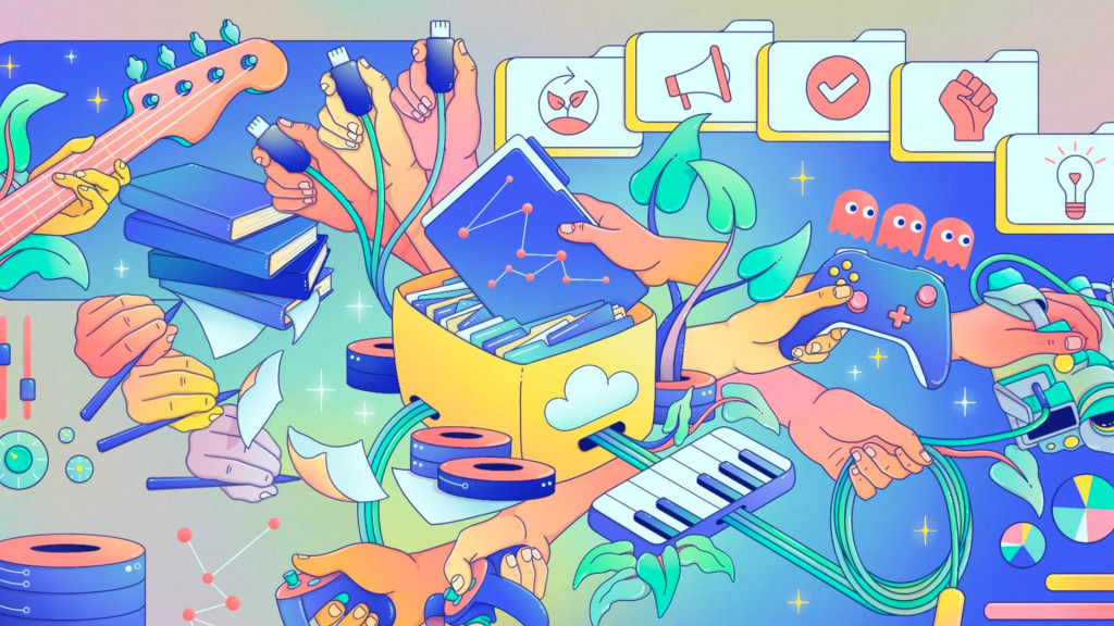 Grafische afbeelding van digitale cultuur