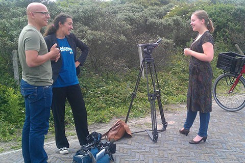 Interview voor camera