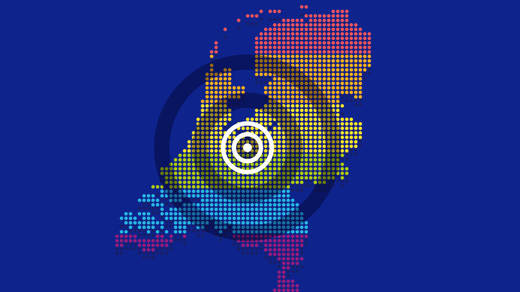 Landkaart van Nederland met Pride kleuren