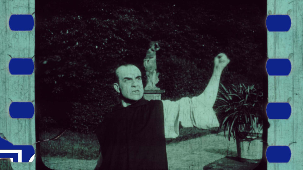 Still uit een zwart - wit film
