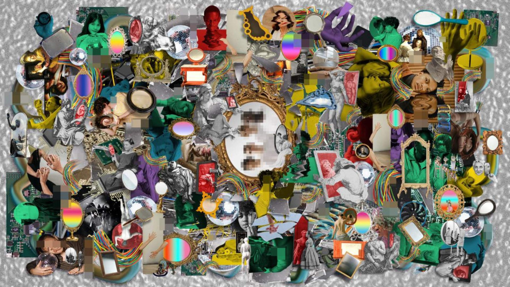 Grafisch beeld, compilatie van foto's en objecten 