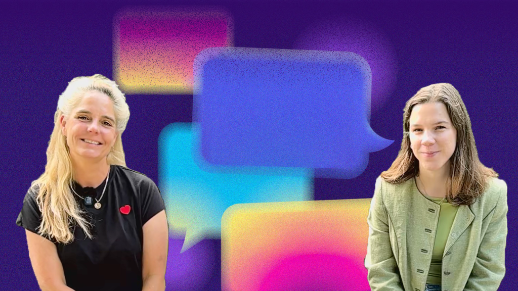 Foto patricia en jill met kleuren illustratie