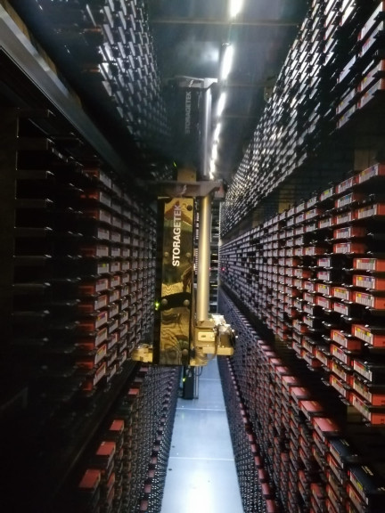 Digital collections stored in an LTO tape robot at the Netherlands Institute for Sound & Vision
