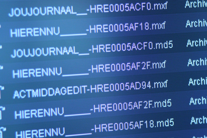 A computer screen with a selection of files
