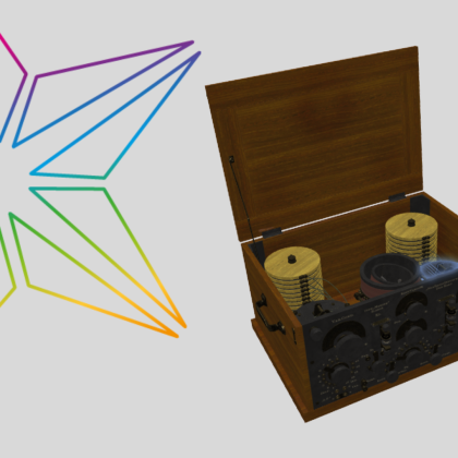 3D model van een radio