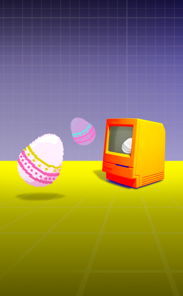 Easter eggs uit computer